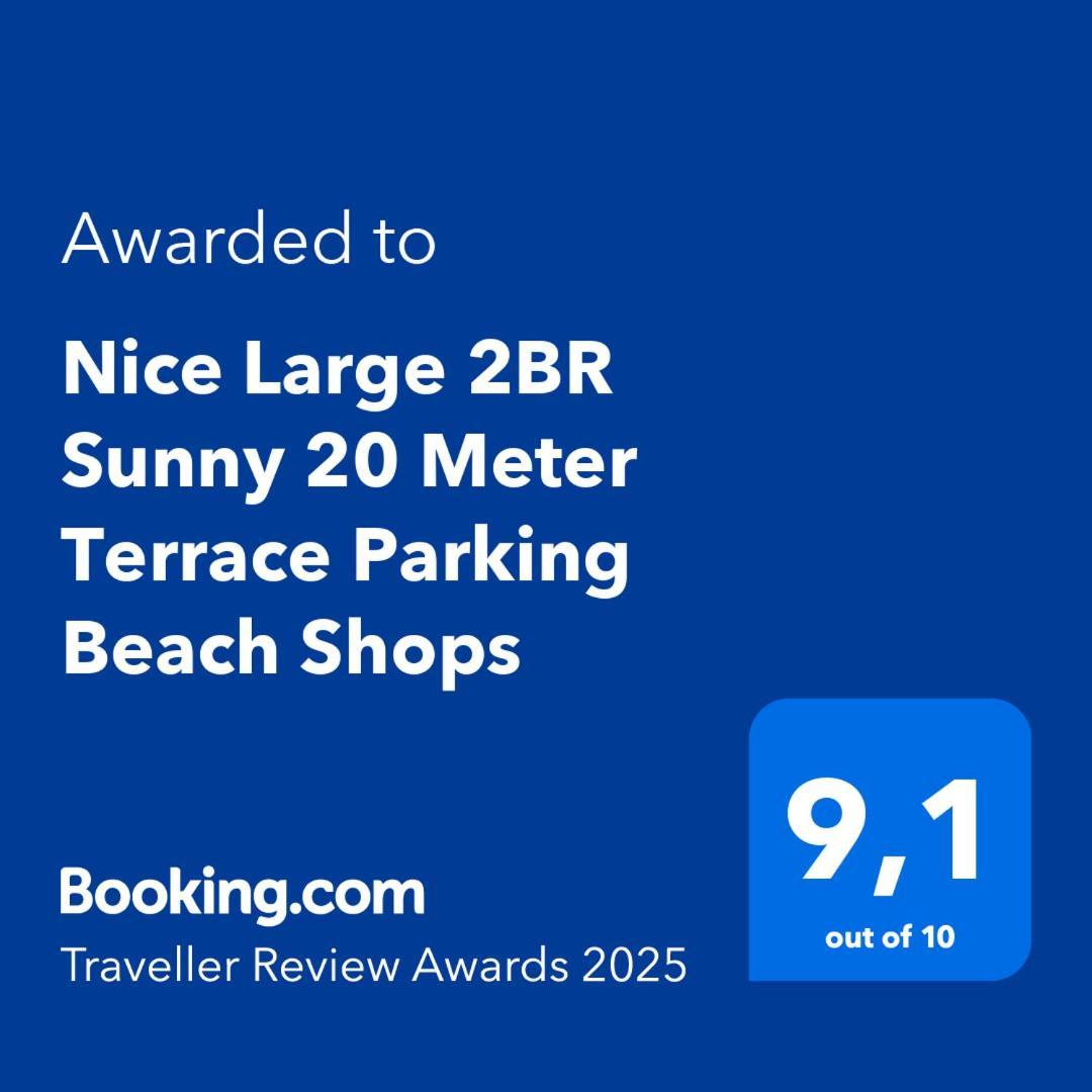 Nice Large 2Br Sunny 20 Meter Terrace Parking Beach Shops Zewnętrze zdjęcie